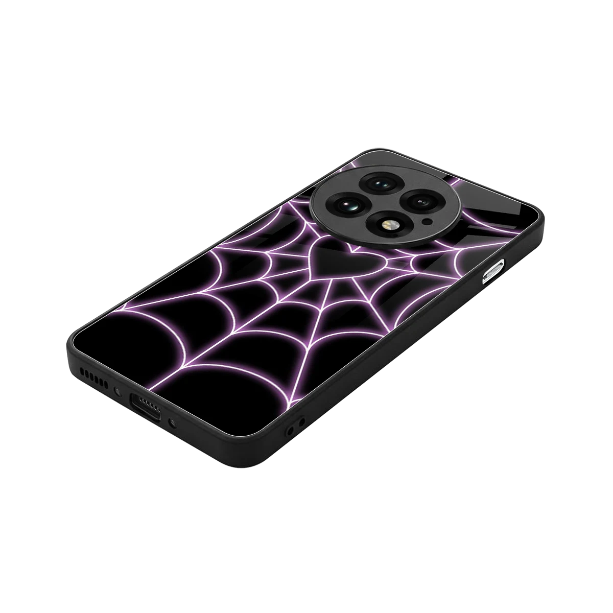 Black Jelly Bean stylish phone case for oneplus 13 | glossy glass and slim fit
