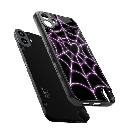 Black Jelly Bean sleek cmf nothing phone 1 cover with tempered glass back and TPU edges