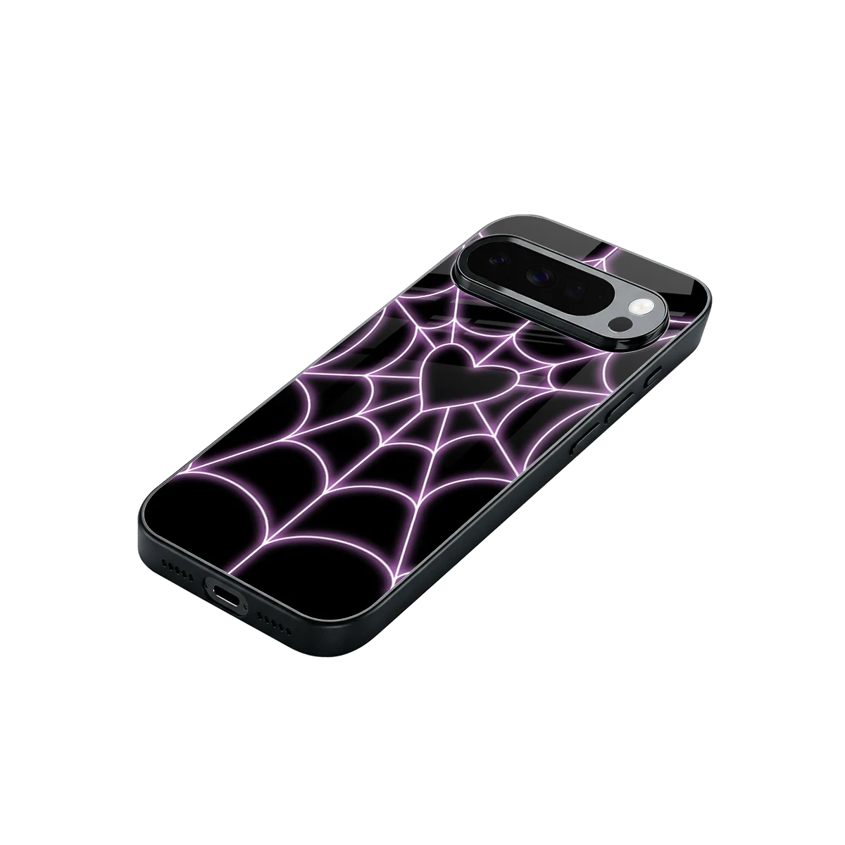 Black Jelly Bean stylish phone case for google pixel 10 pro xl | glossy glass and slim fit