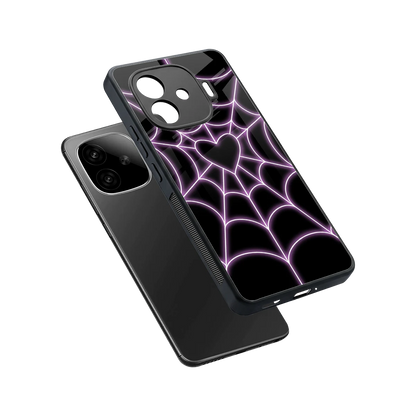 Black Jelly Bean sleek iqoo neo 10r 5g cover with tempered glass back and TPU edges