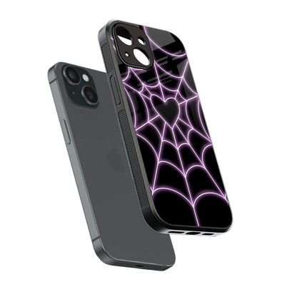 Black Jelly Bean sleek iphone 13 cover with tempered glass back and TPU edges