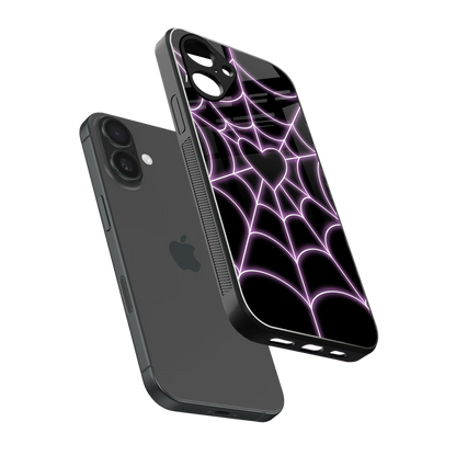 Black Jelly Bean sleek iPhone 16 cover with tempered glass back and TPU edges