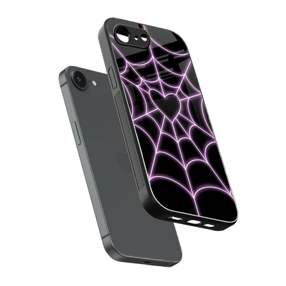 Black Jelly Bean sleek iphone 16e cover with tempered glass back and TPU edges