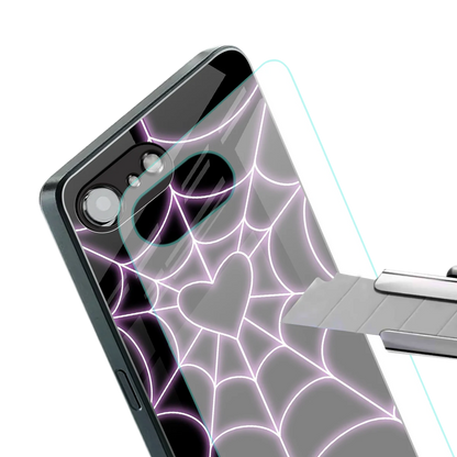 Black Jelly Bean stylish phone case for iphone 16e | glossy glass and slim fit