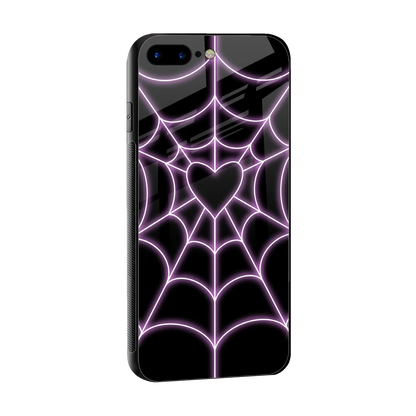 Black Jelly Bean sleek iphone 7 plus cover with tempered glass back and TPU edges
