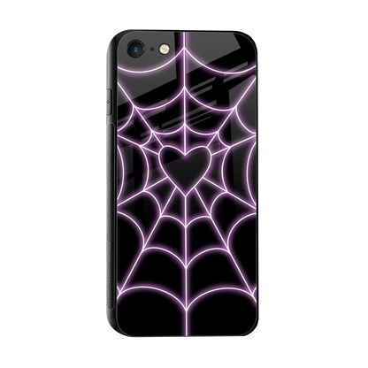 Black Jelly Bean sleek iphone 7 cover with tempered glass back and TPU edges