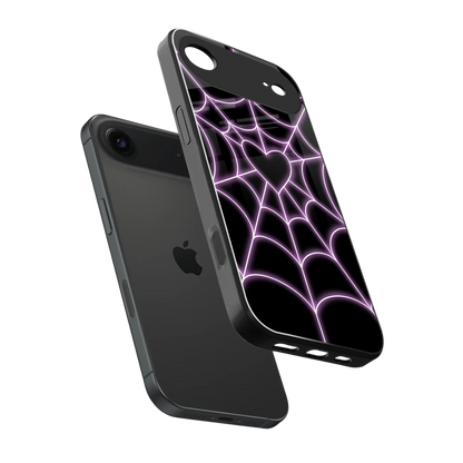 Black Jelly Bean sleek iphone air cover with tempered glass back and TPU edges