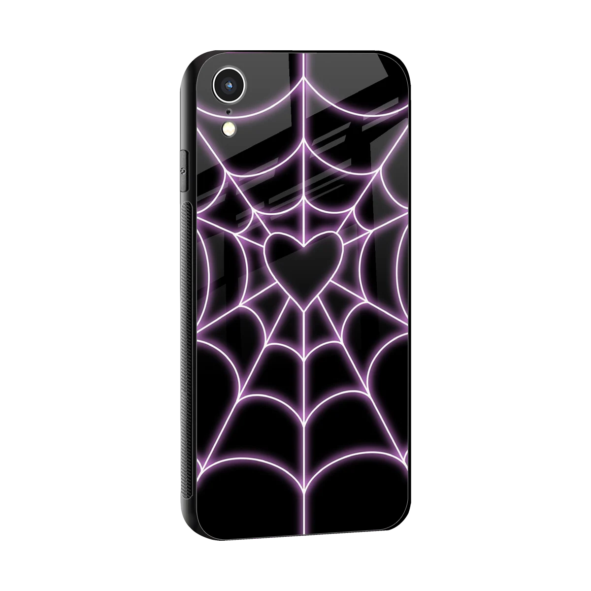 Black Jelly Bean sleek iphone xr cover with tempered glass back and TPU edges