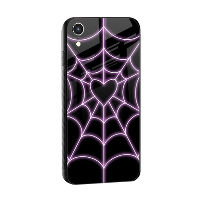 Black Jelly Bean sleek iphone xr cover with tempered glass back and TPU edges
