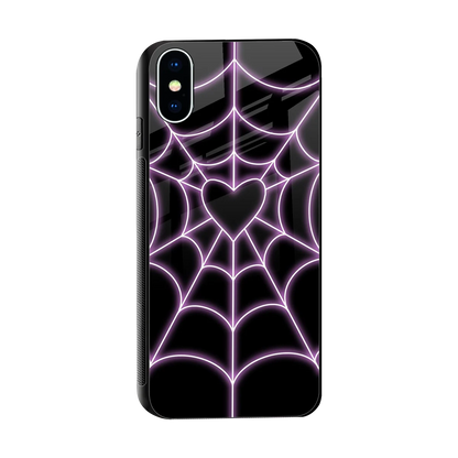 Black Jelly Bean sleek iphone xs cover with tempered glass back and TPU edges