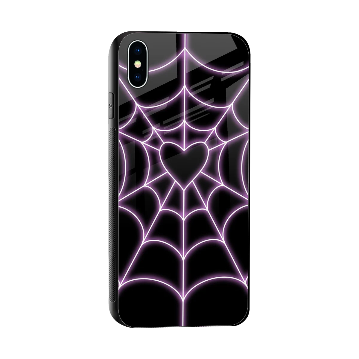 Black Jelly Bean sleek iphone xs max cover with tempered glass back and TPU edges