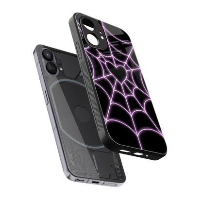 Black Jelly Bean sleek nothing phone 1 cover with tempered glass back and TPU edges