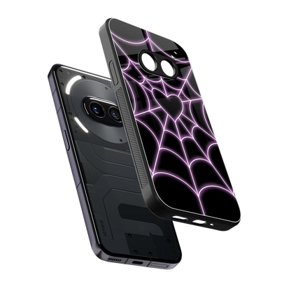 Black Jelly Bean sleek nothing phone 2a cover with tempered glass back and TPU edges