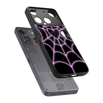 Black Jelly Bean sleek nothing phone 3 cover with tempered glass back and TPU edges
