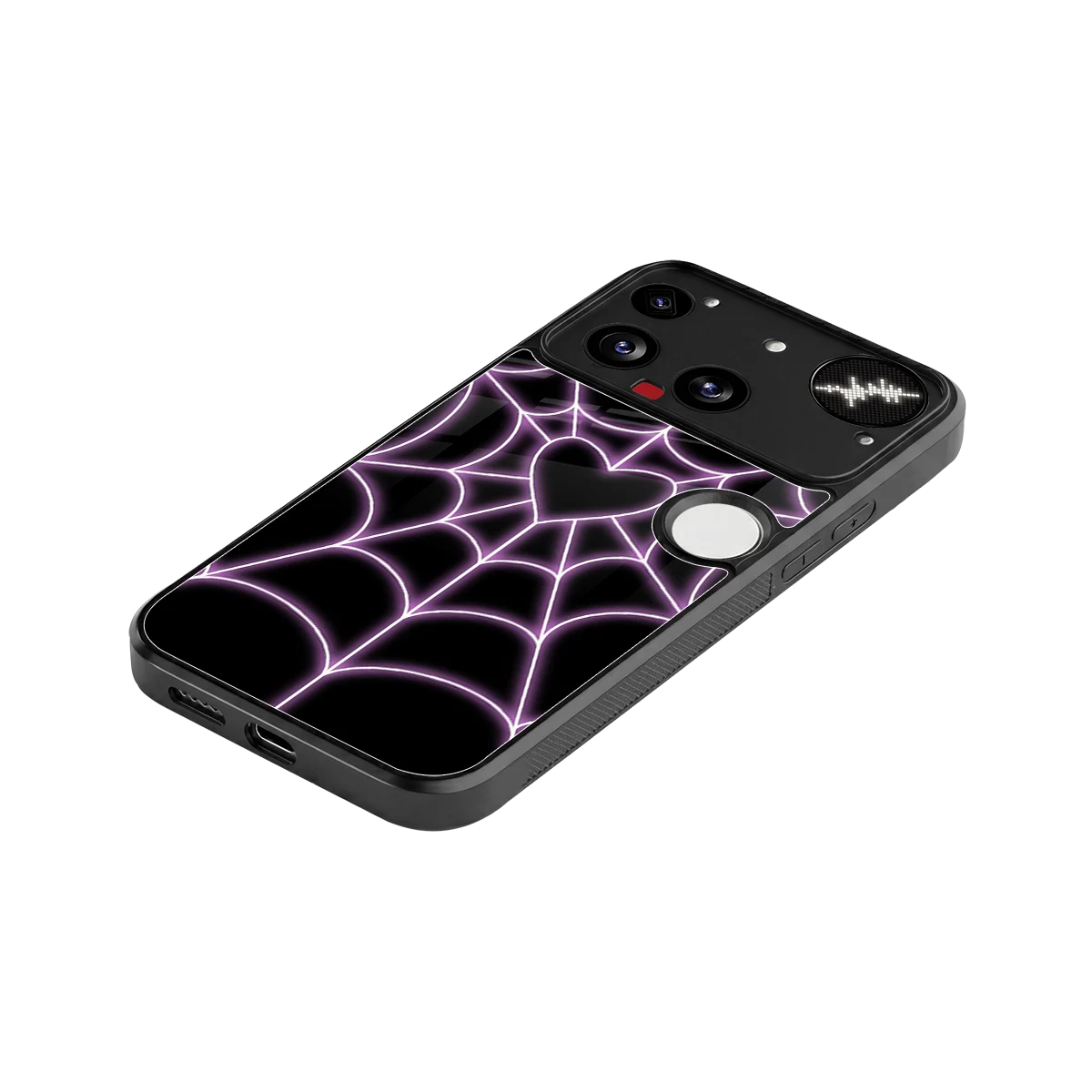 Black Jelly Bean stylish phone case for nothing phone 3 | glossy glass and slim fit