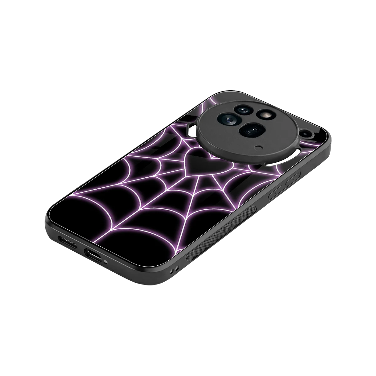 Black Jelly Bean stylish phone case for nothing phone 3a pro | glossy glass and slim fit