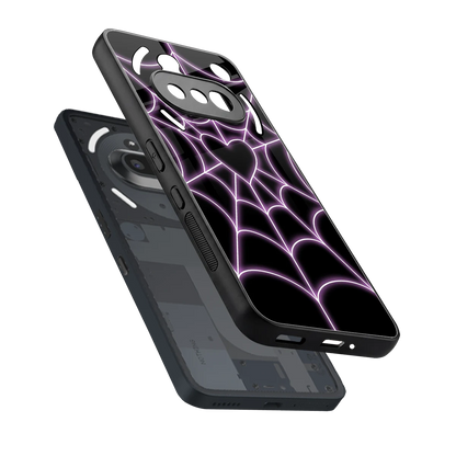 Black Jelly Bean sleek nothing phone 3a cover with tempered glass back and TPU edges