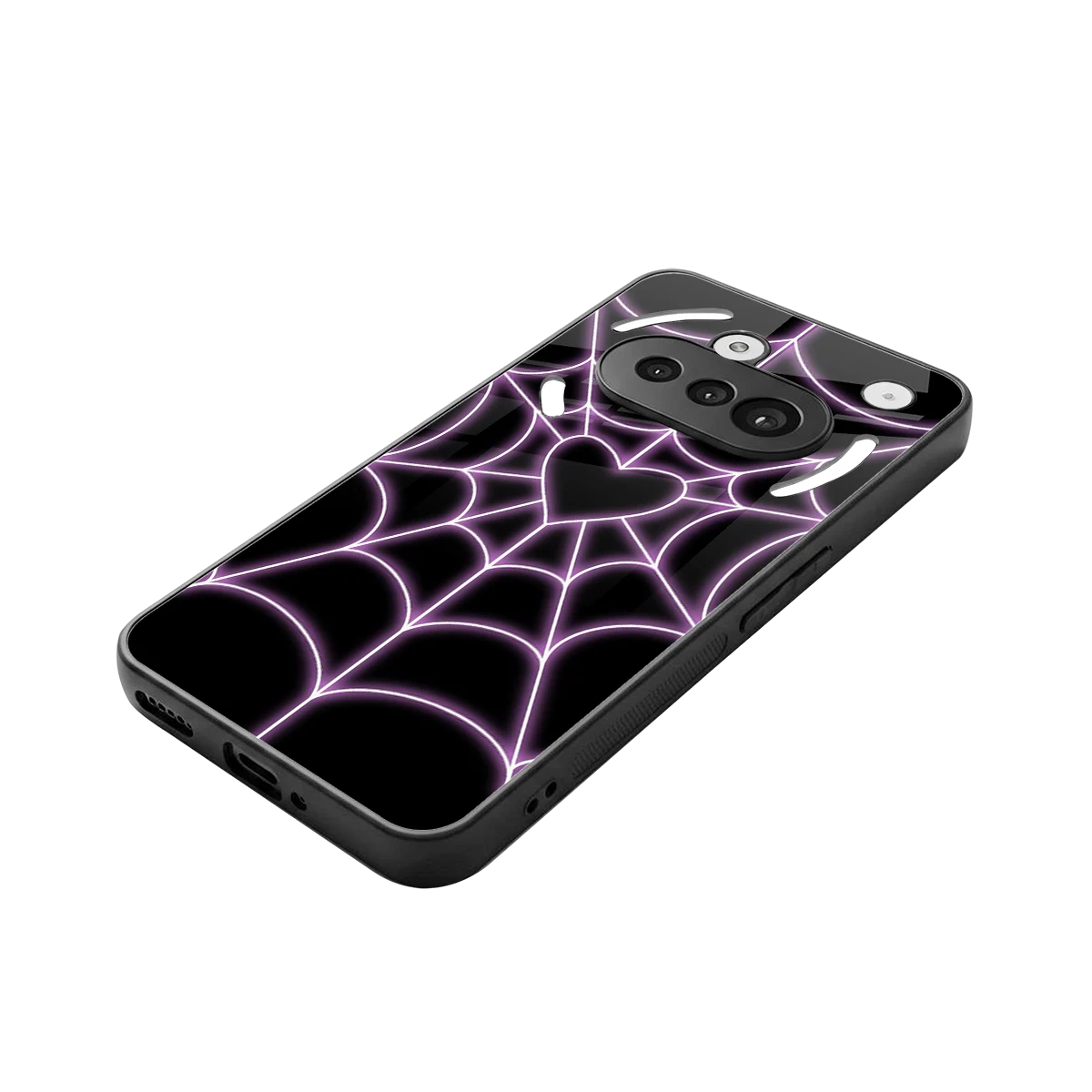 Black Jelly Bean stylish phone case for nothing phone 3a | glossy glass and slim fit
