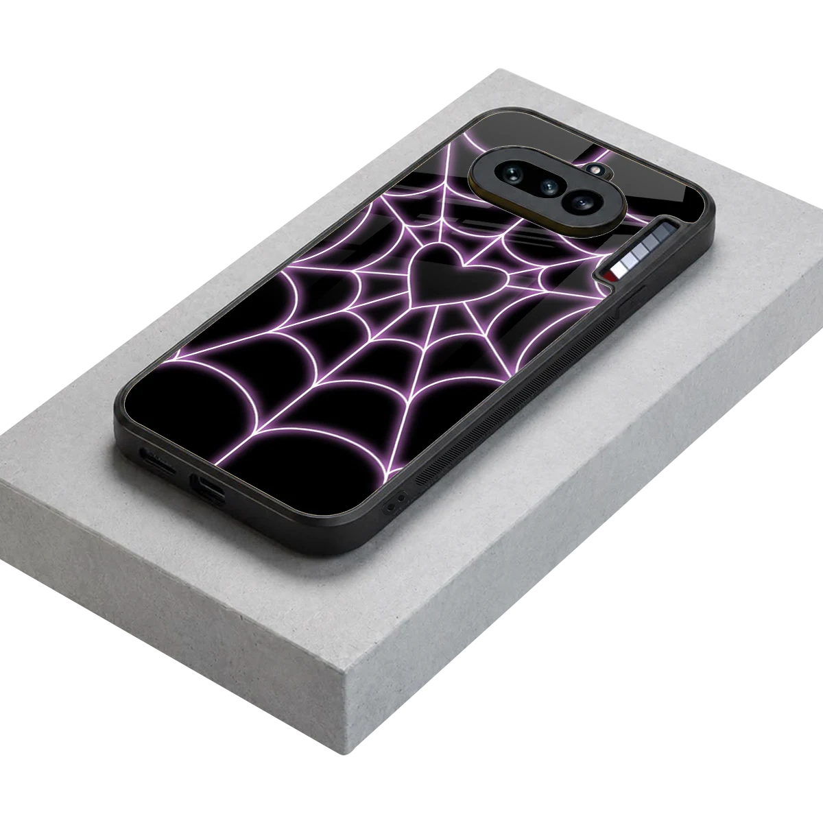 Black Jelly Bean stylish phone case for nothing phone 4a | glossy glass and slim fit