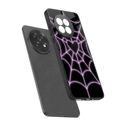 Black Jelly Bean sleek oneplus 13r cover with tempered glass back and TPU edges