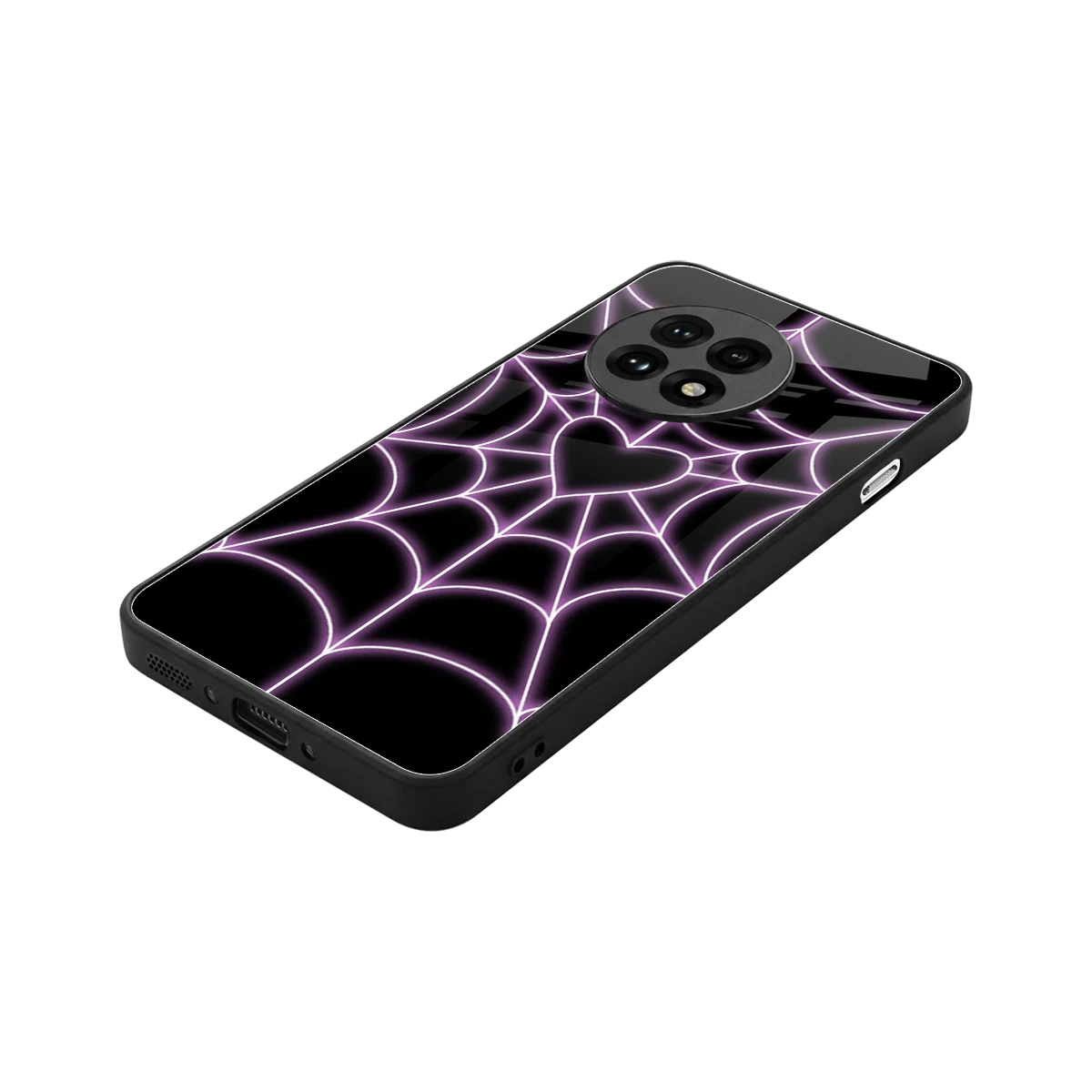 Black Jelly Bean stylish phone case for oneplus 13r | glossy glass and slim fit