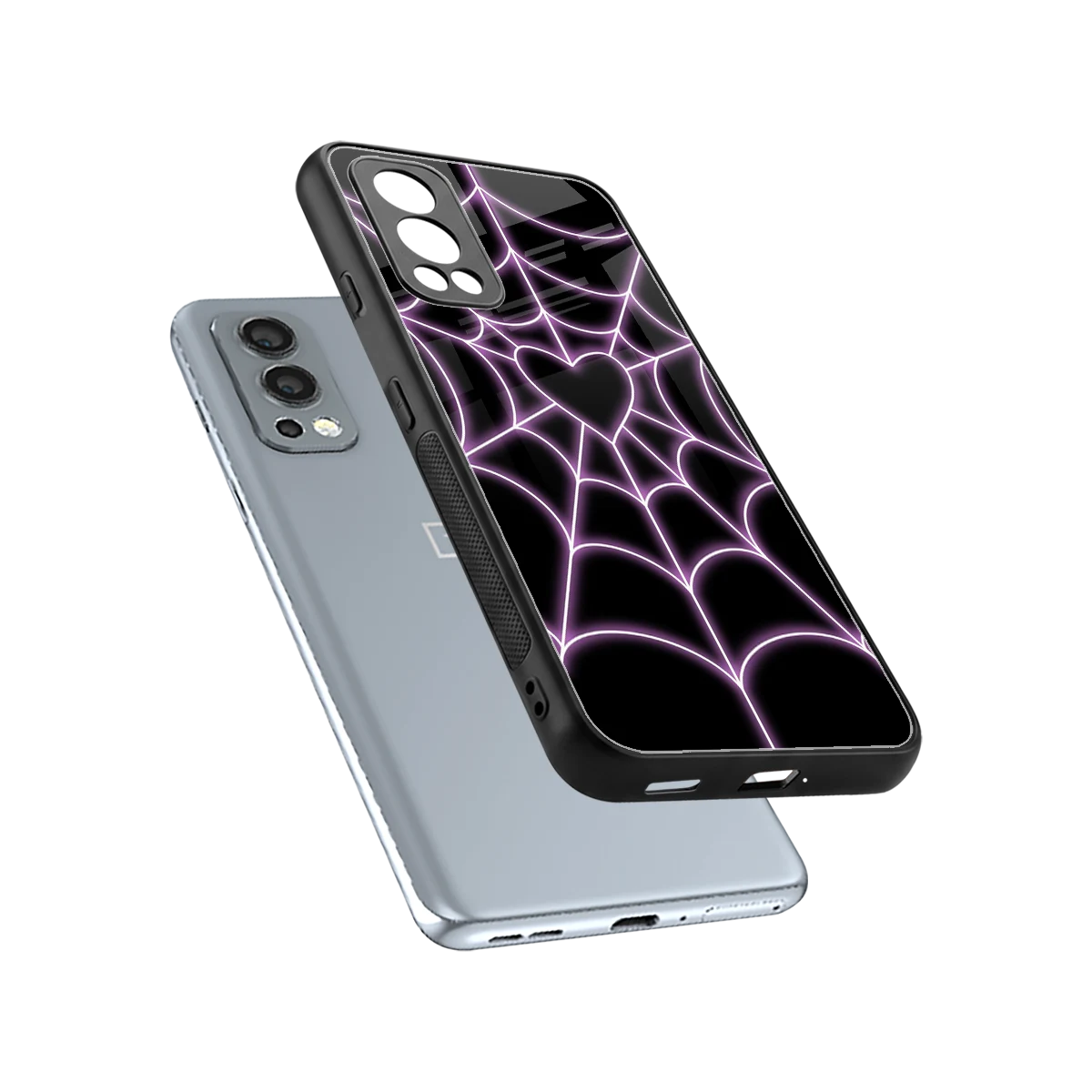 Black Jelly Bean sleek oneplus nord 2 cover with tempered glass back and TPU edges