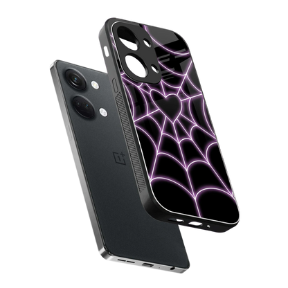 Black Jelly Bean sleek oneplus nord 3 cover with tempered glass back and TPU edges