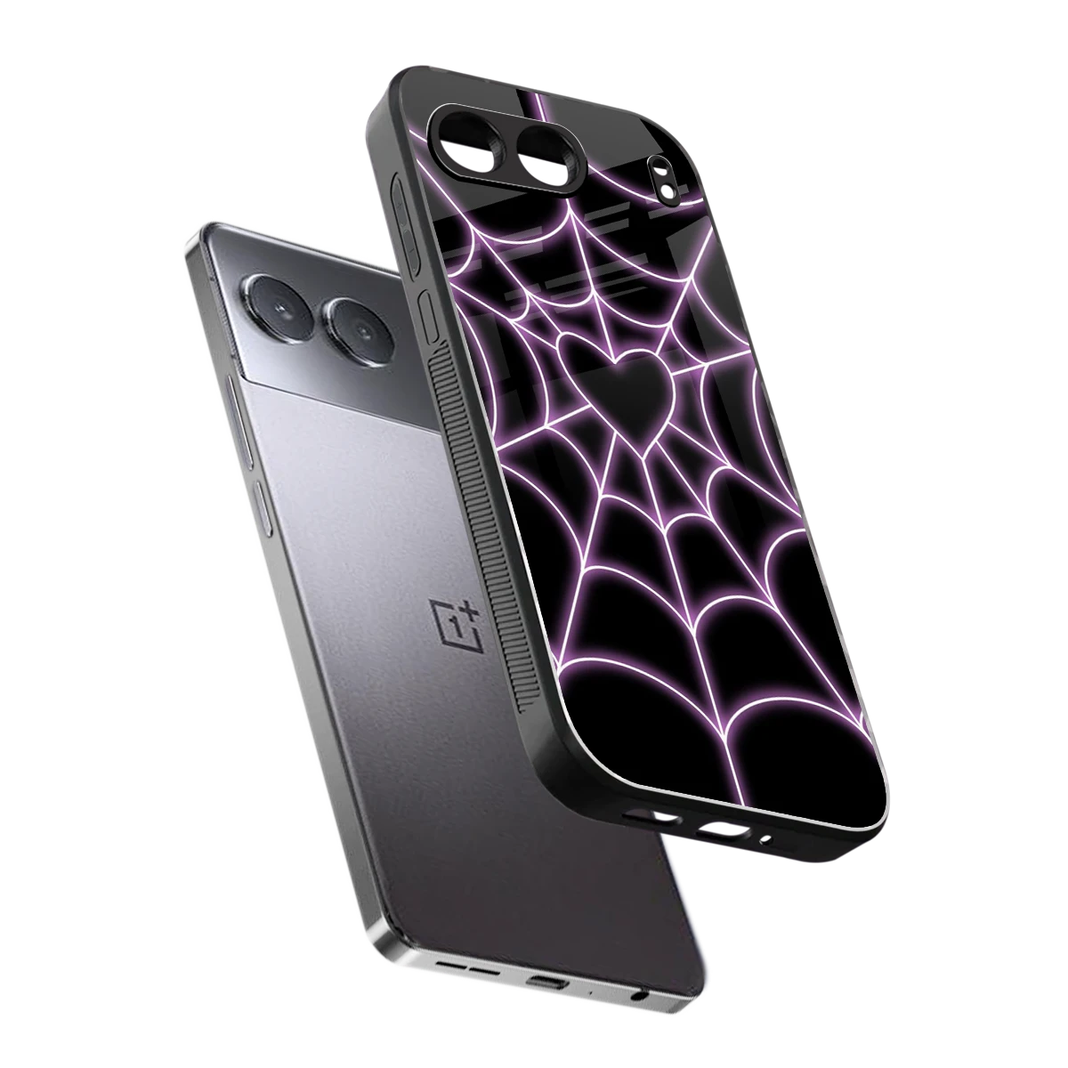 Black Jelly Bean sleek oneplus nord 4 cover with tempered glass back and TPU edges