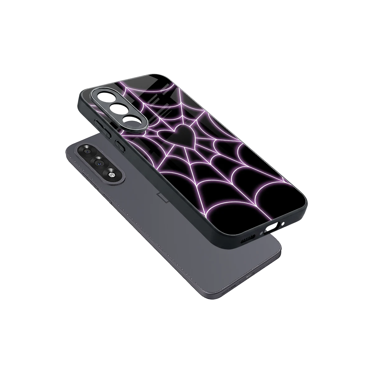 Black Jelly Bean sleek oneplus nord 5 cover with tempered glass back and TPU edges