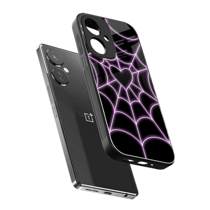 Black Jelly Bean sleek oneplus nord ce 3 cover with tempered glass back and TPU edges