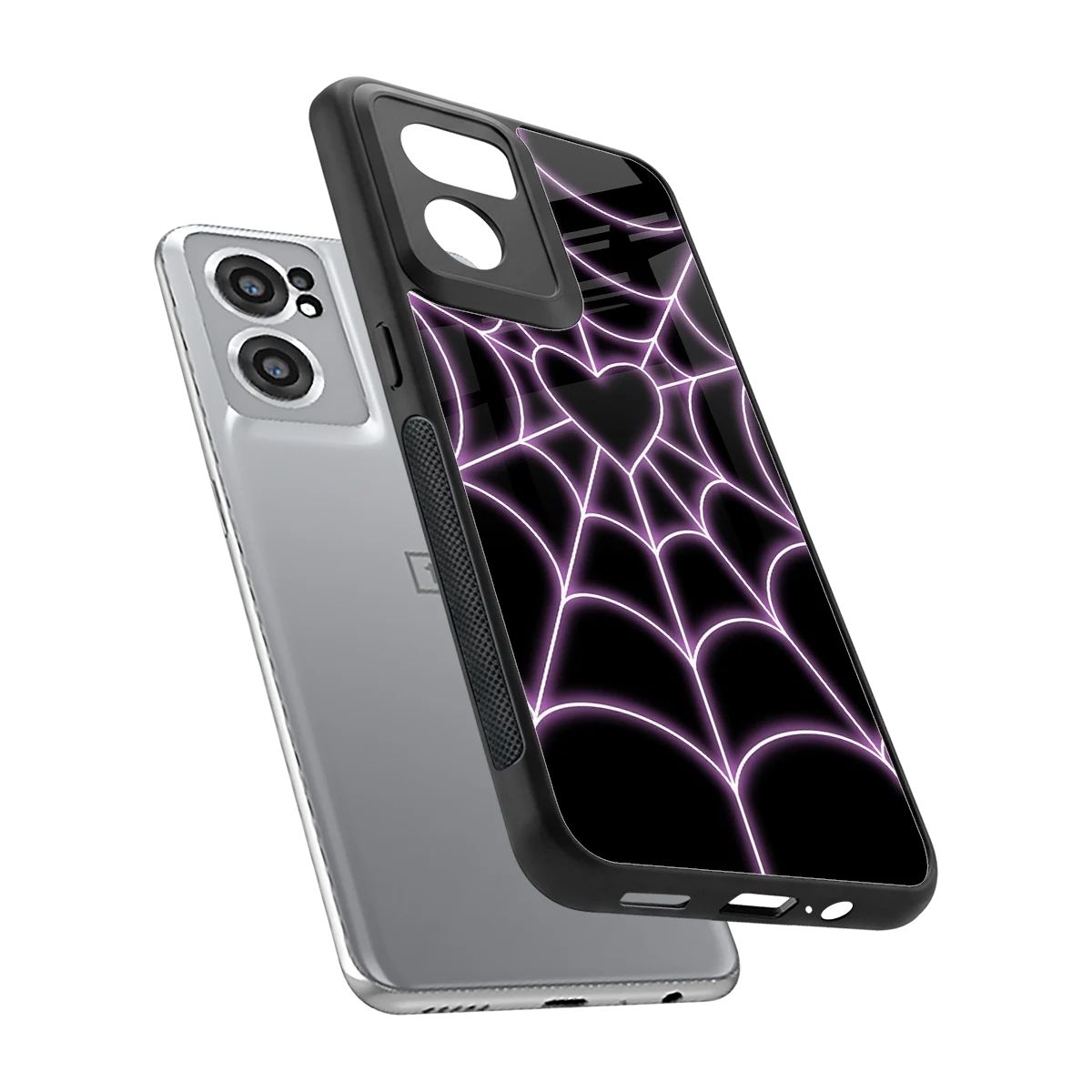 Black Jelly Bean sleek oneplus nord ce 2 cover with tempered glass back and TPU edges