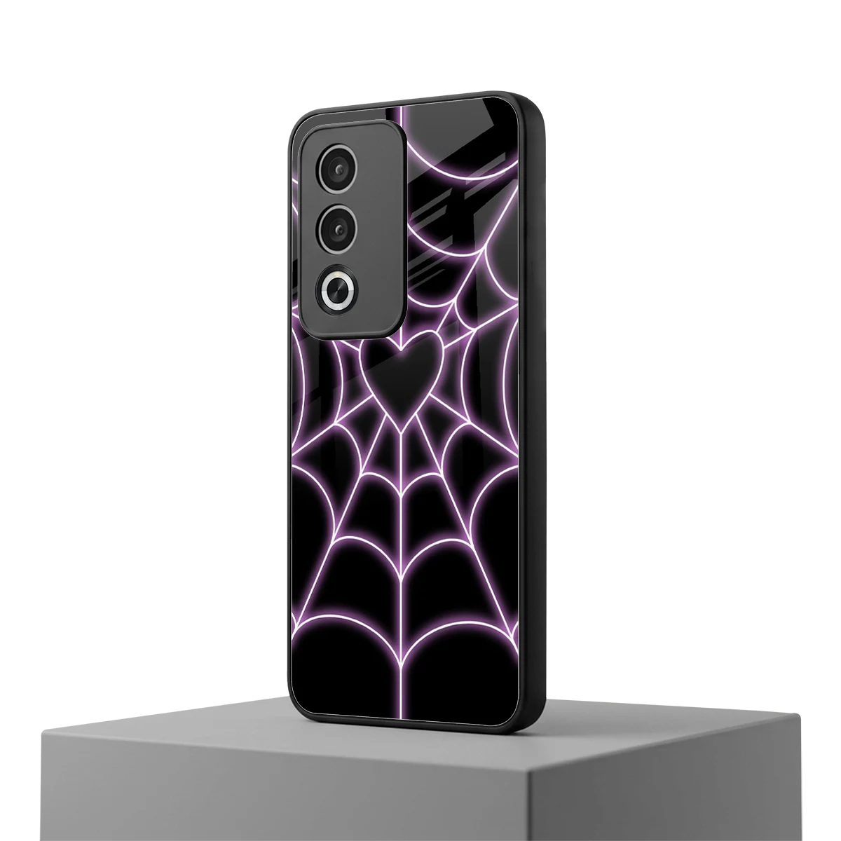 Black Jelly Bean oppo a3 pro mobile cover | shockproof glass phone case