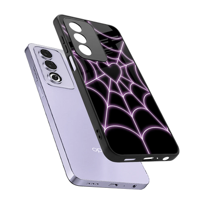 Black Jelly Bean sleek oppo a3 pro cover with tempered glass back and TPU edges