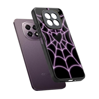Black Jelly Bean sleek oppo f29 5g cover with tempered glass back and TPU edges