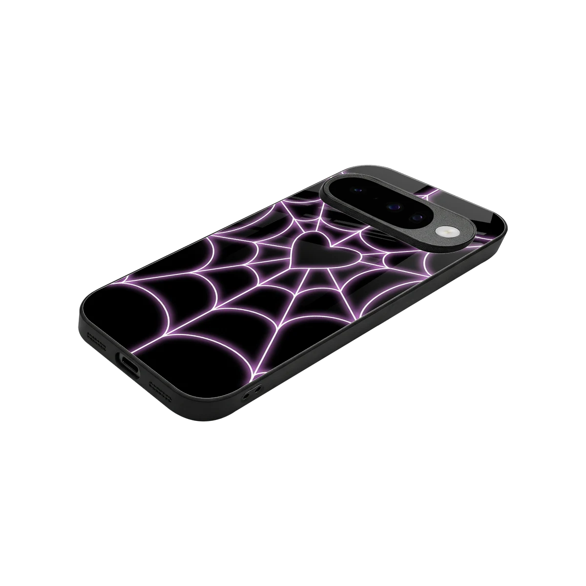 Black Jelly Bean stylish phone case for google pixel 10 | glossy glass and slim fit