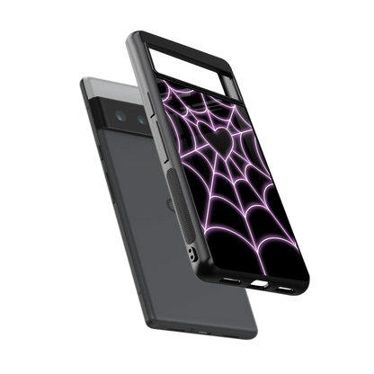 Black Jelly Bean sleek google pixel 6 pro cover with tempered glass back and TPU edges