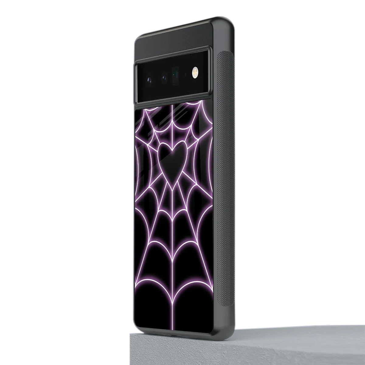 Black Jelly Bean stylish phone case for google pixel 6 pro | glossy glass and slim fit