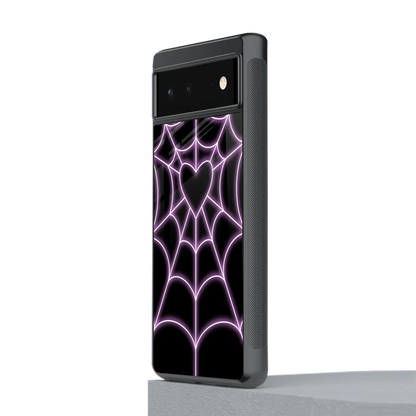 Black Jelly Bean stylish phone case for google pixel 6a | glossy glass and slim fit