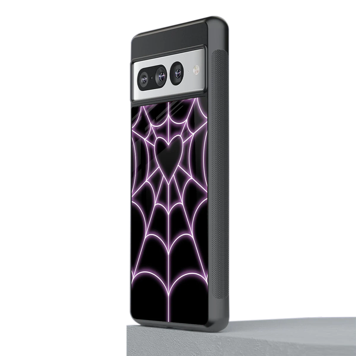 Black Jelly Bean stylish phone case for google pixel 7 pro | glossy glass and slim fit