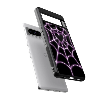 Black Jelly Bean sleek google pixel 8 pro cover with tempered glass back and TPU edges