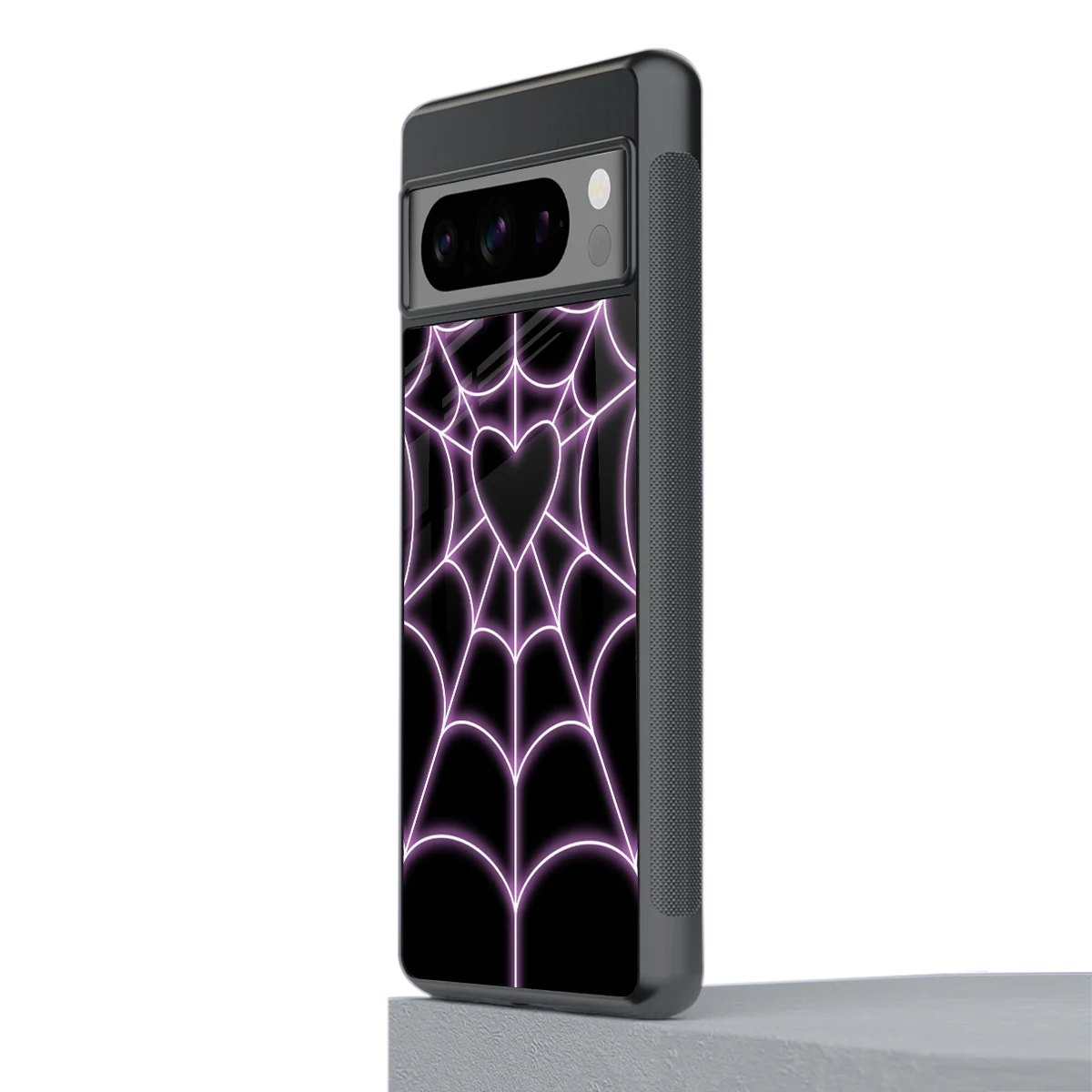 Black Jelly Bean stylish phone case for google pixel 8 pro | glossy glass and slim fit