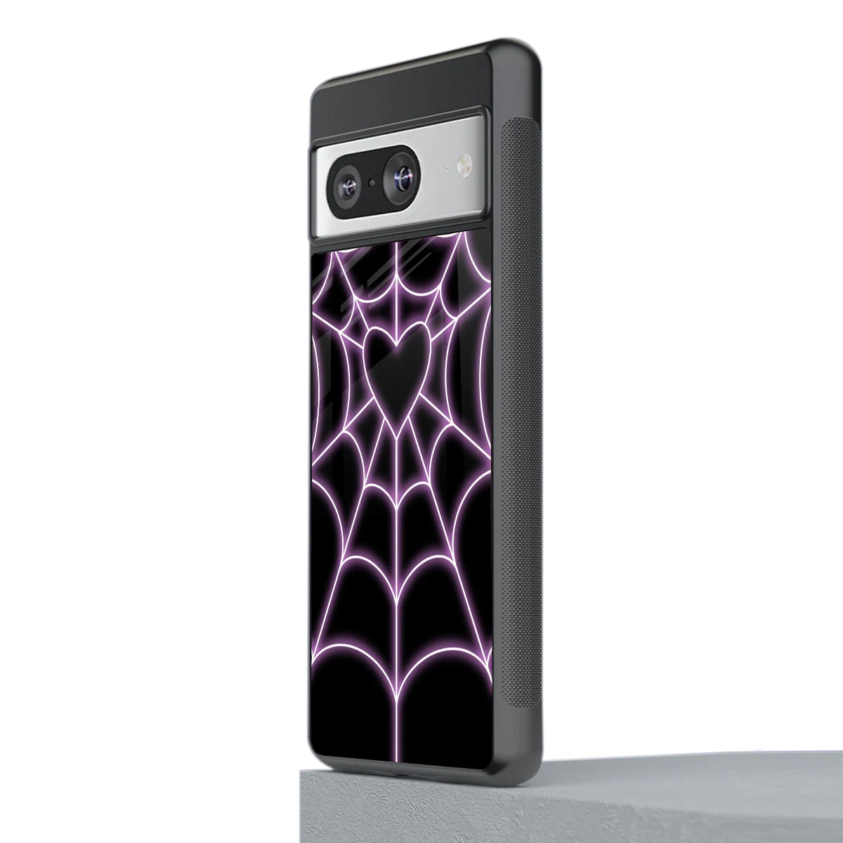 Black Jelly Bean stylish phone case for google pixel 8 | glossy glass and slim fit