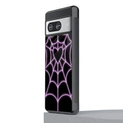 Black Jelly Bean stylish phone case for google pixel 8 | glossy glass and slim fit