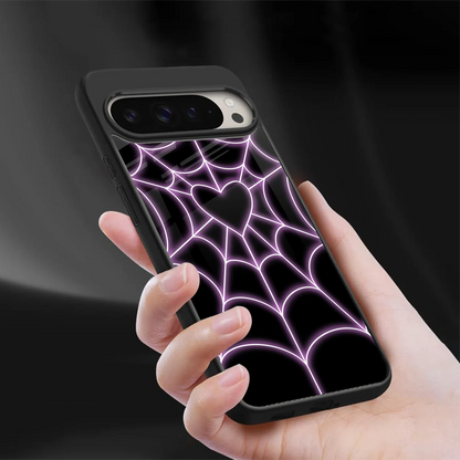 Black Jelly Bean sleek google pixel 9 pro xl cover with tempered glass back and TPU edges