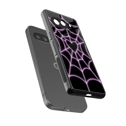 Black Jelly Bean sleek google pixel 10a cover with tempered glass back and TPU edges