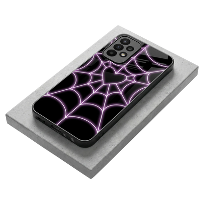 Black Jelly Bean stylish phone case for samsung galaxy a23 | glossy glass and slim fit