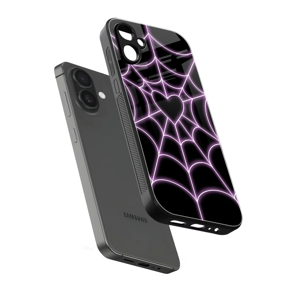 Black Jelly Bean sleek samsung galaxy a06 5g cover with tempered glass back and TPU edges