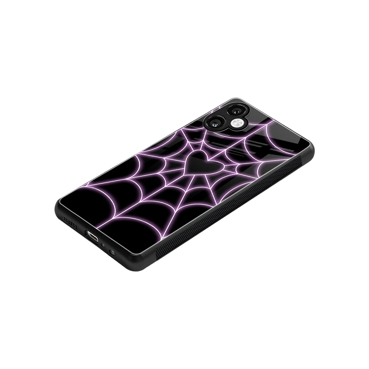 Black Jelly Bean stylish phone case for samsung galaxy a06 5g | glossy glass and slim fit