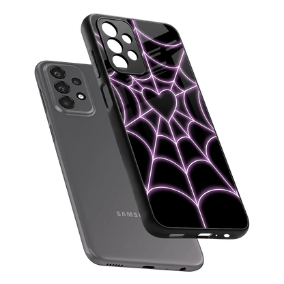 Black Jelly Bean sleek samsung galaxy a23 cover with tempered glass back and TPU edges