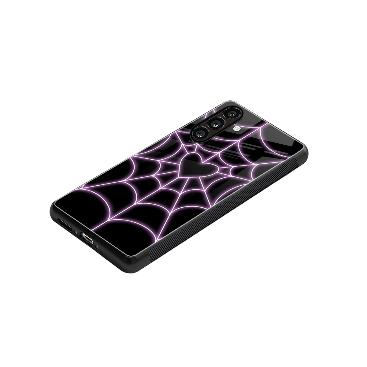 Black Jelly Bean stylish phone case for samsung galaxy m35 5g | glossy glass and slim fit